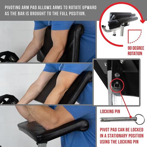 Valor Fitness Preacher Curl Bench - آلات الشباك القابلة للتعديل تجلس أو تقف إلى الجزء العلوي in Kuwait