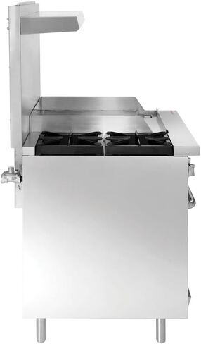 Kratos 36" Wide Commercial Gas Range with 24" Griddle, 2 Burners, and Full Size Oven, Stainless Steel Range for Restaurants, 130,000 BTU, Natural Gas (29Y-047-NAT) in Saudi Arabia