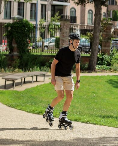 الزلاجات في Fila Houdini 125mm للبالغين - الزلاجات عالية السرعة للياقة البدنية مع محامل ABEC 9 - إطار الألمنيوم خفيف الوزن - وسادة كعب الصدمة - 3x125mm in Kuwait