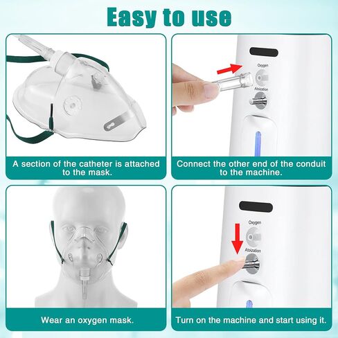 Geiserailie 2 Pack L Size Oxygen Mask with 6.6 Ft Tubing and Adjustable Elastic Strap, Adult Oxygen Mask with Tubing, Transparent Oxygen Masks for Face Adult in Saudi Arabia