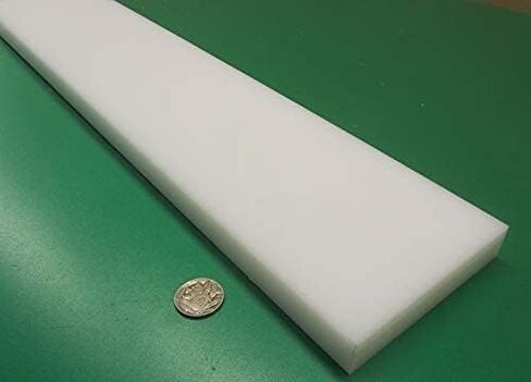 White HDPE (High Density Polyethylene) Rectangular Bar, .750" (3/4") x 4.00" x 48", 1 pc in Saudi Arabia