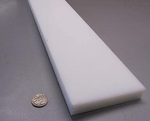 White HDPE (High Density Polyethylene) Rectangular Bar, .750" (3/4") x 4.00" x 48", 1 pc in Saudi Arabia