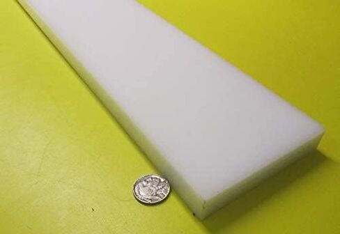 White HDPE (High Density Polyethylene) Rectangular Bar, .750" (3/4") x 4.00" x 48", 1 pc in Saudi Arabia