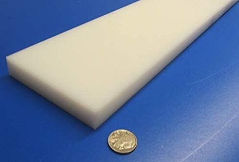 White HDPE (High Density Polyethylene) Rectangular Bar, .750" (3/4") x 4.00" x 48", 1 pc in Saudi Arabia