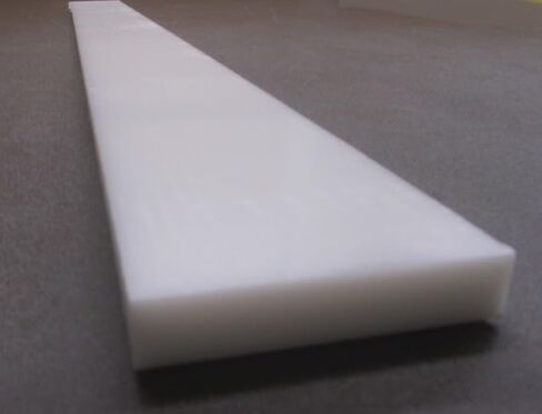 White HDPE (High Density Polyethylene) Rectangular Bar, .750" (3/4") x 4.00" x 48", 1 pc in Saudi Arabia