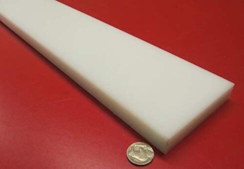 White HDPE (High Density Polyethylene) Rectangular Bar, .750" (3/4") x 4.00" x 48", 1 pc in Saudi Arabia