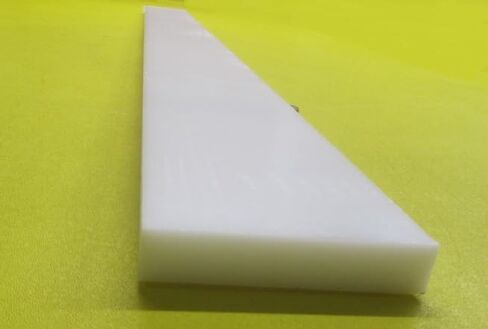 White HDPE (High Density Polyethylene) Rectangular Bar, .750" (3/4") x 4.00" x 48", 1 pc in Saudi Arabia