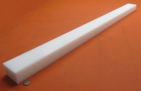 White HDPE (High Density Polyethylene) Rectangular Bar 2.00" (2") x 3.00" (3") x 48" Length in Saudi Arabia