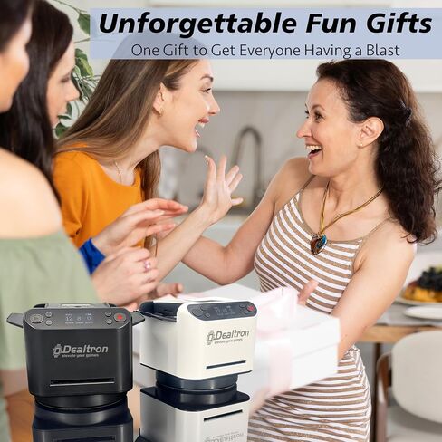 All-in-One Automatic Card Shuffler and Dealer,with 8 Remotes,Programmable Dealer,Card Shuffler 2 Deck,360° Rotation,Ultra Quiet,Rechargeable,up to 12 Players,for All Card Games (Shadow Black) in Saudi Arabia