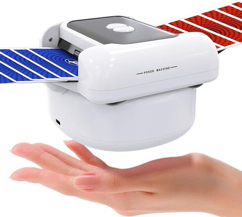 Rechargeable Automatic Card Shuffler Machine for 1-2 Decks, Jam-Free, with Auto/Manual Modes, Quiet (65dB) & Portable - Ideal for Blackjack, UNO, Texas Hold'em & Casino Games in Saudi Arabia