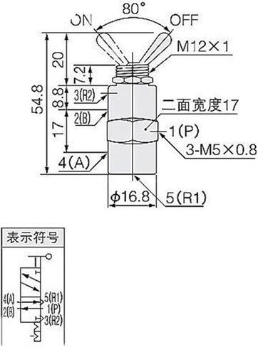 صمام العادم الميكانيكي الهوائي TAC2-4V 2 الموضع 5 W Way W Fiittings 1PCs (TAC2-4V-PC6MM) in Kuwait