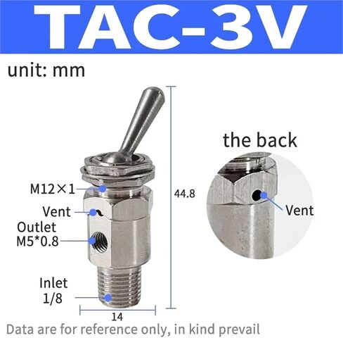 1pcs Air Pneumatic Mechanical Valve 2 Position 5 Way Toggle Button Switch TAC2-41V 31V 41P 31P 41PP TAC-4V 4P 3P 3V TV-3S(TAC2-31P) in Saudi Arabia