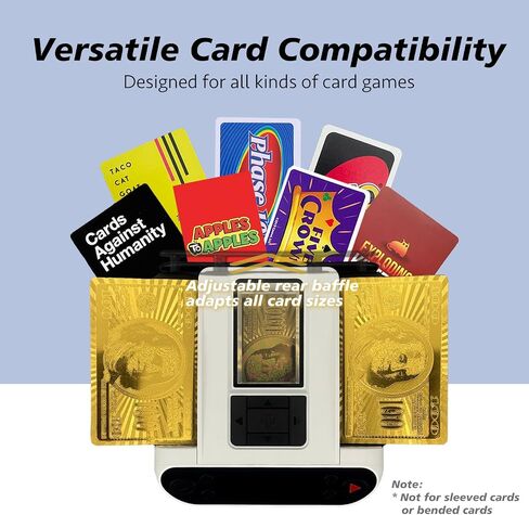 All-in-One Automatic Card Shuffler and Dealer,with 8 Remotes,Programmable Dealer,Card Shuffler 2 Deck,360° Rotation,Ultra Quiet,Rechargeable,up to 12 Players,for All Card Games (Shadow Black) in Saudi Arabia