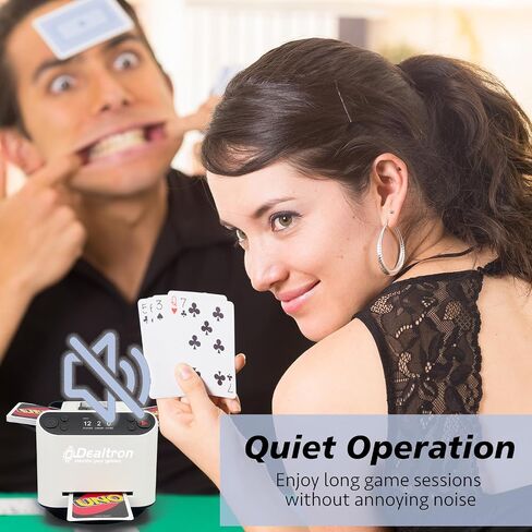 All-in-One Automatic Card Shuffler and Dealer,with 8 Remotes,Programmable Dealer,Card Shuffler 2 Deck,360° Rotation,Ultra Quiet,Rechargeable,up to 12 Players,for All Card Games (Shadow Black) in Saudi Arabia