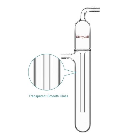 Stonylab Glass Gas Bubbler Crapuum trap ، plbler cold cold plbler مع ارتفاع 225 مم وتوصيل خرطوم 10 مم للأواني الزجاجية الفراغية ، جهاز مختبر الكيمياء العضوية in Saudi Arabia