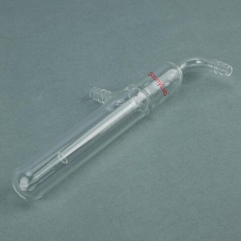 Stonylab Glass Gas Bubbler Crapuum trap ، plbler cold cold plbler مع ارتفاع 225 مم وتوصيل خرطوم 10 مم للأواني الزجاجية الفراغية ، جهاز مختبر الكيمياء العضوية in Saudi Arabia