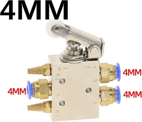 صمام العادم TAC2-41P 2 الموضع 5 طريقة REPRINE SWIVE SWITCH PNEUMATIC Mechanical Valve 1/8 Thread W Pittings Silencer 1PCs (TAC2-41P) in Kuwait