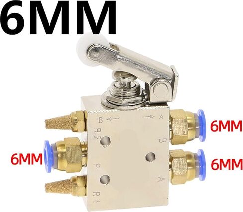صمام العادم TAC2-41P 2 الموضع 5 طريقة REPRINE SWIVE SWITCH PNEUMATIC Mechanical Valve 1/8 Thread W Pittings Silencer 1PCs (TAC2-41P) in Kuwait