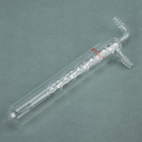 stonylab One-Piece Glass Vacuum Cold Trap Bubbler, 225 mm Length, 10 mm Serrated Hose Connection, G3.3 Borosilicate Glass, for Condensing and Capturing Volatile Gases in Lab Experiments in Saudi Arabia
