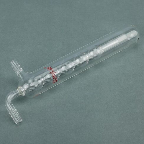 stonylab One-Piece Glass Vacuum Cold Trap Bubbler, 225 mm Length, 10 mm Serrated Hose Connection, G3.3 Borosilicate Glass, for Condensing and Capturing Volatile Gases in Lab Experiments in Saudi Arabia