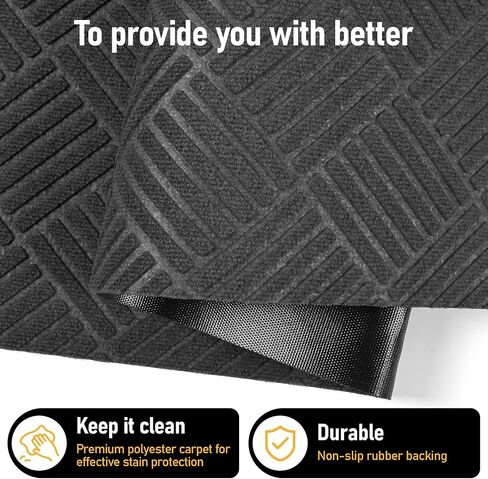 Carpet Runner, 3ft x 10ft Indoor Outdoor Floor Mat with Non-Slip Rubber Backing Hallways Area Rugs for Kitchen Balconies Living Room Dining Room Decks Patio (Burgundy) in Saudi Arabia
