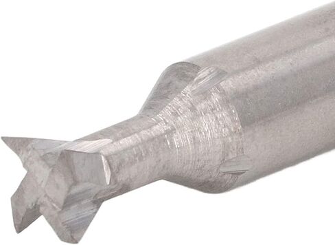 4 Flute Dovetail Milling Cutter Carbide Slotting Tool for Woodworking Easy to Install Efficient Operation Universal Shank (10x60°x60L) in Kuwait