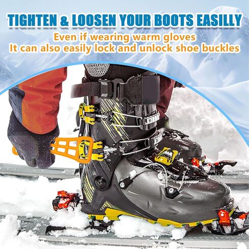 2pcs Ski Boot Buckle Assist Tool, Shoes Buckle Extender Tool, Multifunctional Skiing Boot Buckle Fastening Aid, for Ski Enthusiasts in Saudi Arabia