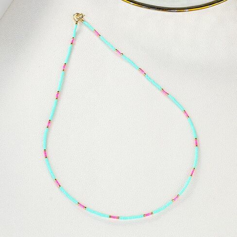KELITCH Classic Miyuki Beaded Necklaces Tiny String Thin Strand Neckalces For Women in Saudi Arabia