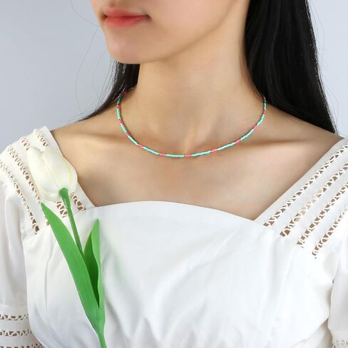 KELITCH Classic Miyuki Beaded Necklaces Tiny String Thin Strand Neckalces For Women in Saudi Arabia