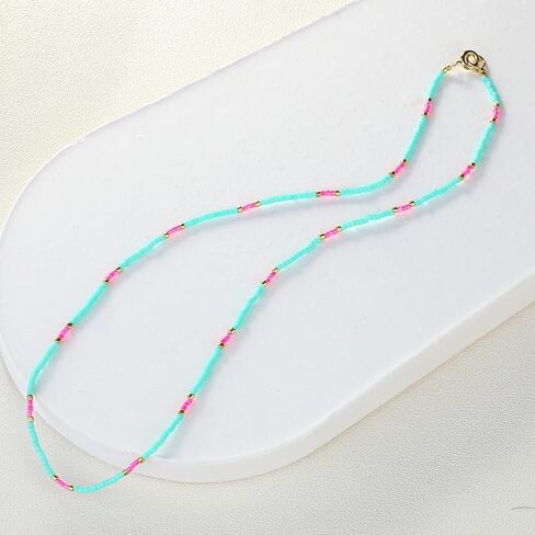 KELITCH Classic Miyuki Beaded Necklaces Tiny String Thin Strand Neckalces For Women in Saudi Arabia