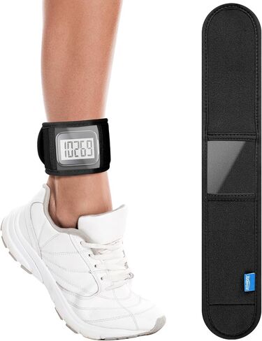 Xxerciz Ankle Band Compatible with Large Fitness Pedometer, Breathable Sport Ankle Band with Transparent Pouch for Step Counter Accessory in Saudi Arabia