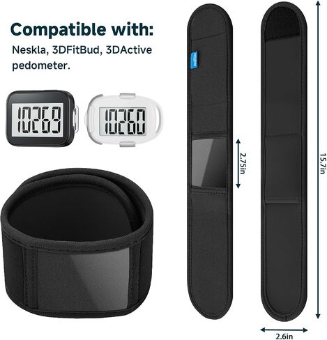 Xxerciz Ankle Band Compatible with Large Fitness Pedometer, Breathable Sport Ankle Band with Transparent Pouch for Step Counter Accessory in Saudi Arabia