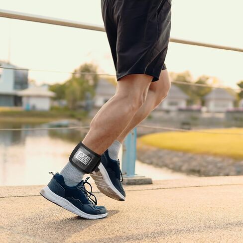 Xxerciz Ankle Band Compatible with Large Fitness Pedometer, Breathable Sport Ankle Band with Transparent Pouch for Step Counter Accessory in Saudi Arabia