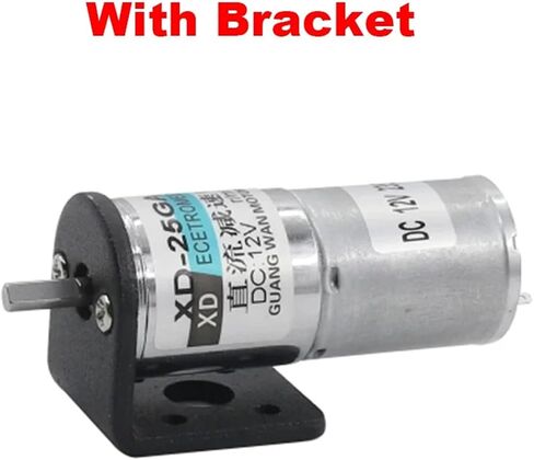 5Pcs 12V 24V DC 5W Gear Motor 25GA370 Speed Regulating Motor 10RPM 20RPM 30RPM 50RPM 100RPM 200RPM 300RPM Reversible Adjustable (Color : 200rpm, Size : 24V Without Bracket) in Kuwait
