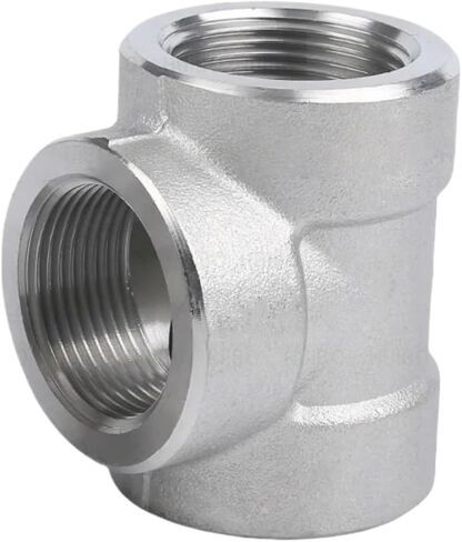 1pcs pt npt thread 304 Stainless Steel متساوية 3 طرق tee نوع tee أنبوب الماء المناسب محول موصل مفصل الضغط العالي (DN20 ، BSPT) in Saudi Arabia
