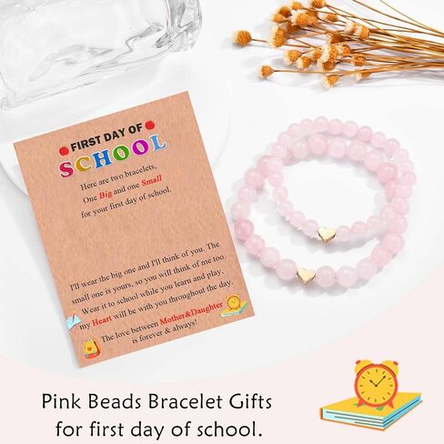 Mother Daughter Bracelets, Set of 2 Mommy And Me Mothers Day Gifts for Mom, Graduation First Day of Kindergarten Back to School Gifts for Daughter, Easter Christmas Stocking Stuffers Valentines in Saudi Arabia