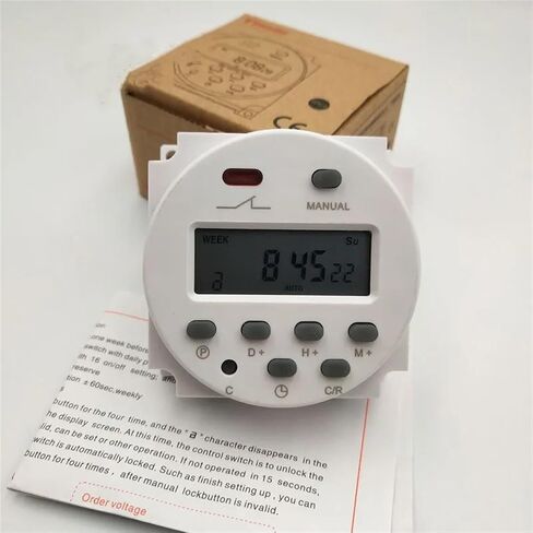CN101A 12V/24V/110V/220V Single and Double Countdown Micro Cycle time Control Switch Timer Controller min Control 16A (Color : Waterproof Cover) in Saudi Arabia