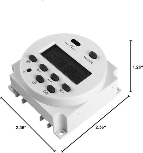 CN101A 12V/24V/110V/220V Single and Double Countdown Micro Cycle time Control Switch Timer Controller min Control 16A (Color : Waterproof Cover) in Saudi Arabia