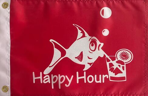 HSTENXY12 x 18 Inch Boat Flag, Fishing Flag, Suitable For Outdoor, Party and Other Occasions, with 2 Brass Washers (Playtime) in Kuwait