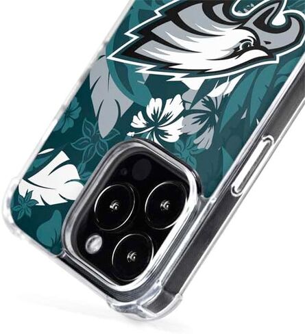 Skinit Phone Case Compatible with MagSafe iPhone 15 Pro - Officially Licensed NFL Philadelphia Eagles Tropical Print Design in Saudi Arabia