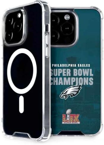 Skinit Phone Case Compatible with MagSafe iPhone 15 Pro - Officially Licensed NFL Philadelphia Eagles Tropical Print Design in Saudi Arabia