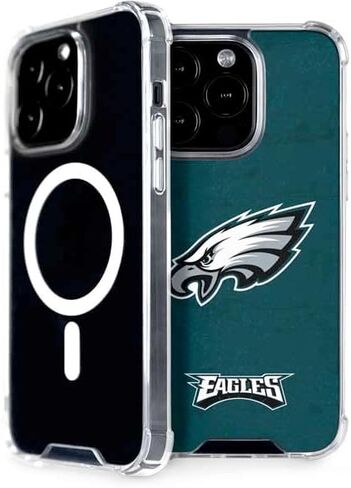 Skinit Phone Case Compatible with MagSafe iPhone 15 Pro - Officially Licensed NFL Philadelphia Eagles Tropical Print Design in Saudi Arabia