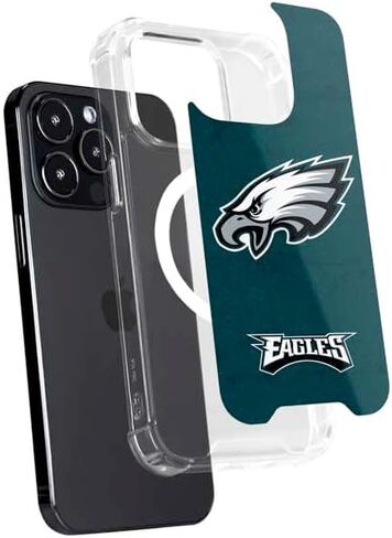 Skinit Phone Case Compatible with MagSafe iPhone 15 Pro - Officially Licensed NFL Philadelphia Eagles Tropical Print Design in Saudi Arabia