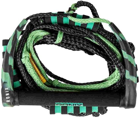 Ronix Ropes-Spinner Silicone Surf Rope-11 in. Handle W/ 25ft 4-Sects. حبل - اليشم/الأسود in Saudi Arabia