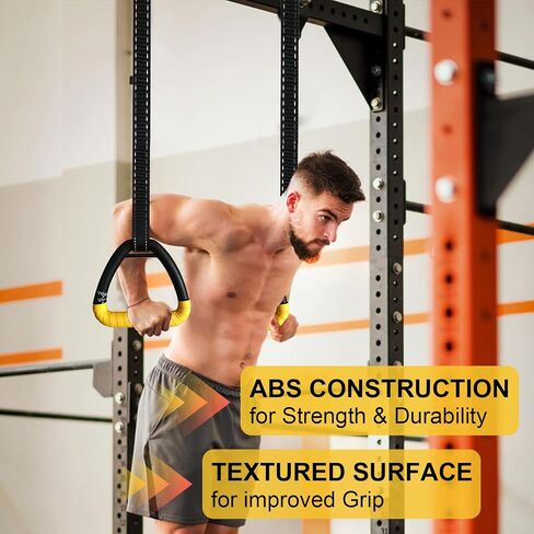 Adult Rings, Fitness Rings Equipment, Pull-up Rings, Adult Home Fitness Rings no-Punch bar Lanyard for Training Workouts in Kuwait