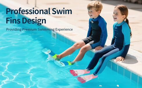 زعانف تدريب الأطفال على السباحة ، زعانف السباحة الناعمة للسباحة ، زعانف قصيرة مريحة للأطفال الفتيات والمبتدئين in Kuwait