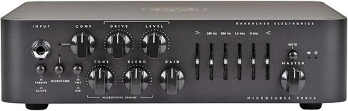 Darkglass Microtubes 900 V2 ، رأس مكبر صوت باس 900 واط مع ضاغط/ ضاغط ، 6 النطاق EQ ، IR CAB SIM ، و MIDI-Black in Kuwait
