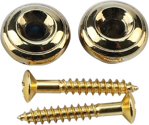 2 PCS Electric Guitar Bass Strap Locks Chrome Mushroom-Shaped Head Strap Lock Bottons Compatible with Fender Strat Tele Les Paul Classial Acoustic guitars Bass Replacement parts in Saudi Arabia