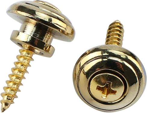 2 PCS Electric Guitar Bass Strap Locks Chrome Mushroom-Shaped Head Strap Lock Bottons Compatible with Fender Strat Tele Les Paul Classial Acoustic guitars Bass Replacement parts in Saudi Arabia