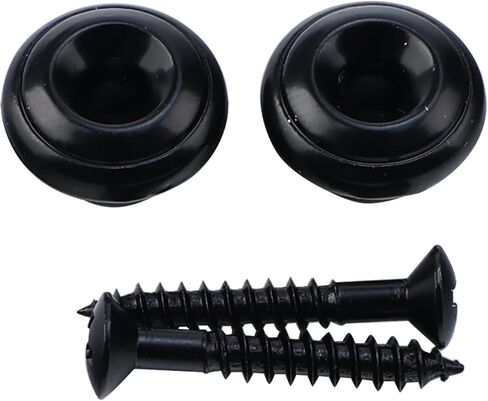 2 PCS Electric Guitar Bass Strap Locks Chrome Mushroom-Shaped Head Strap Lock Bottons Compatible with Fender Strat Tele Les Paul Classial Acoustic guitars Bass Replacement parts in Saudi Arabia